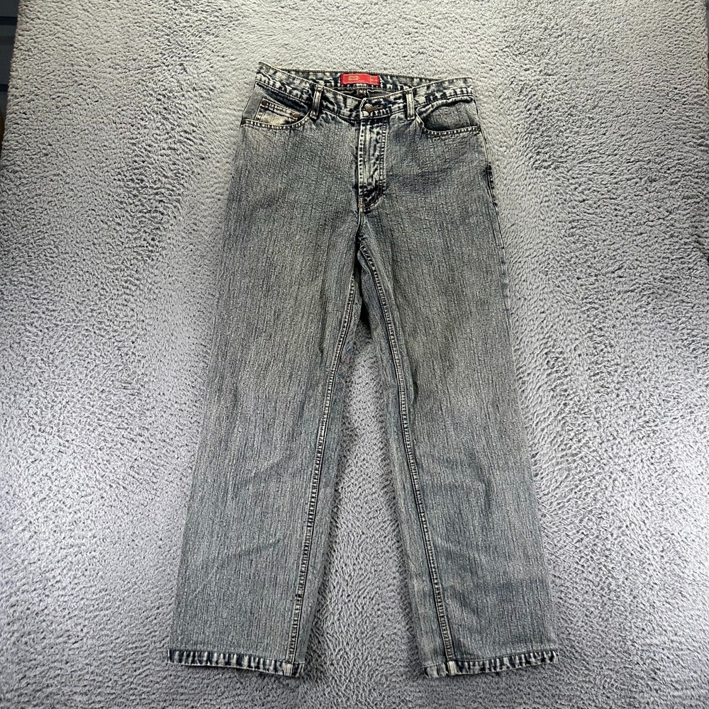Vintage Outlaw Jeans Mens 30x29 Gray Cotton Denim Straight Leg Workwear Travel